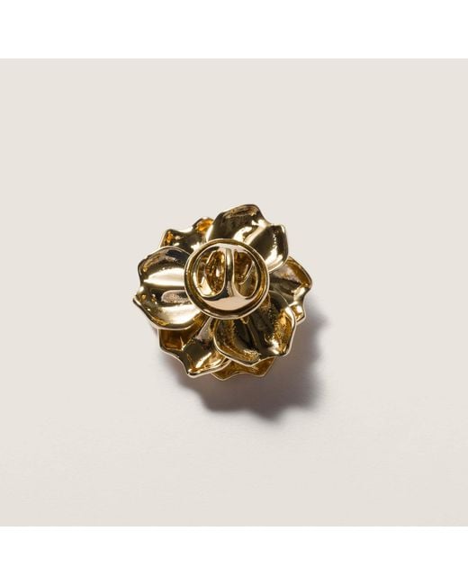 Miu Miu Metallic Metal Brooch