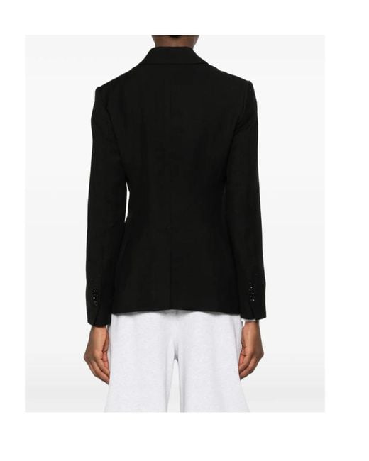 AMI Black Ami Double-Breasted Patch-Pocket Blazer