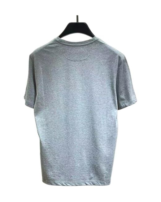 Stefano Ricci Blue Short-Sleeved T-Shirt for men