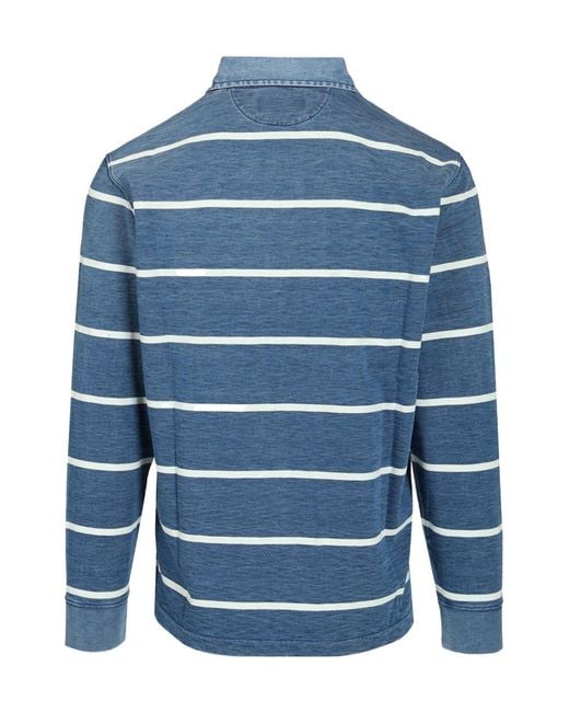 Polo Ralph Lauren Blue Striped Polo Shirt for men