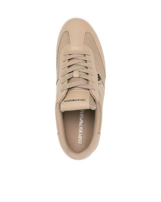 Emporio Armani Natural Logo-Detail Sneakers for men