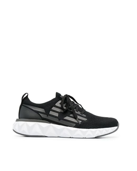 EA7 Black Sock-Style Sports And Leisure Shoes for men