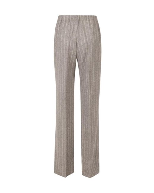 Seventy Gray Button-Detail Casual Trousers