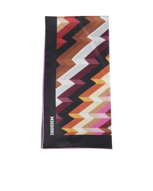 Missoni Multicolor Printed Silk Scarf