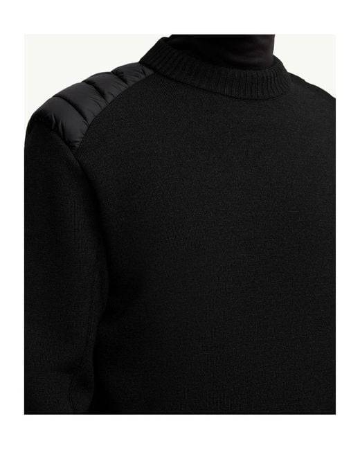 Moncler Black Grenoble Padded Shoulder Knitted Sweater for men