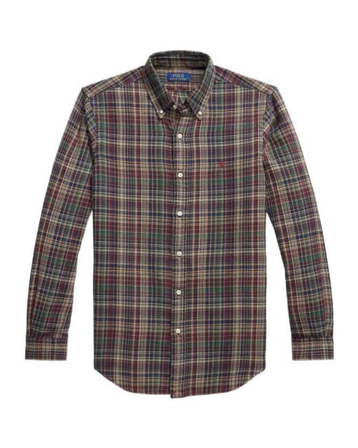Polo Ralph Lauren Gray Long Sleeve Shirt for men
