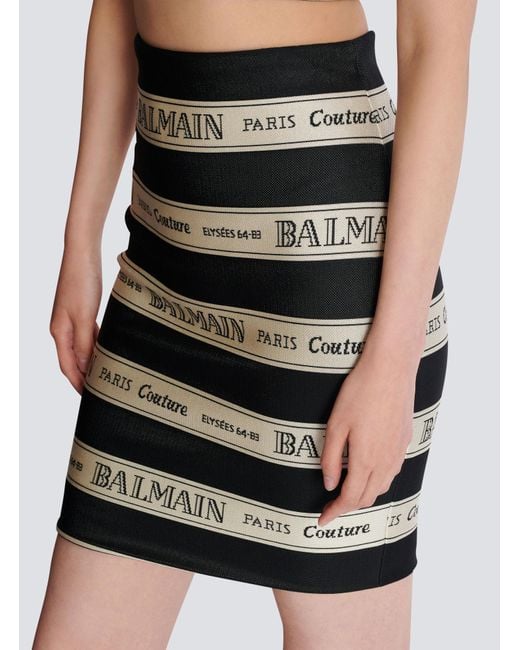 Balmain Black Short Skirts