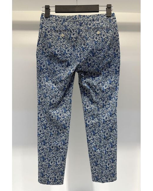 Weekend by Maxmara Blue Flower Casual Pants