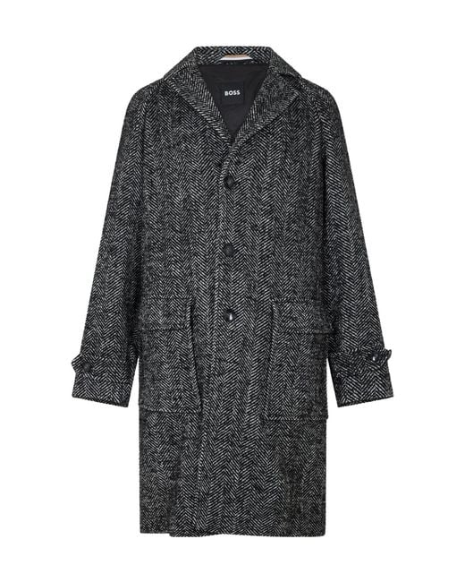 Boss Gray Long Coat for men