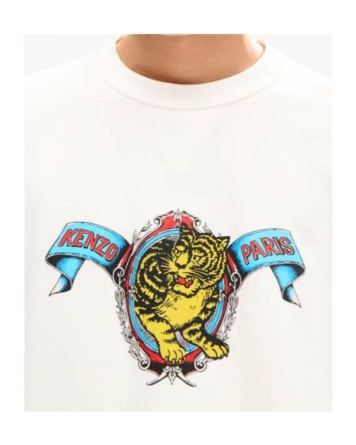 KENZO White Jumping Tiger' Sweatshirt for men
