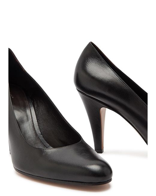 The Row Black Solid Leather Pumps