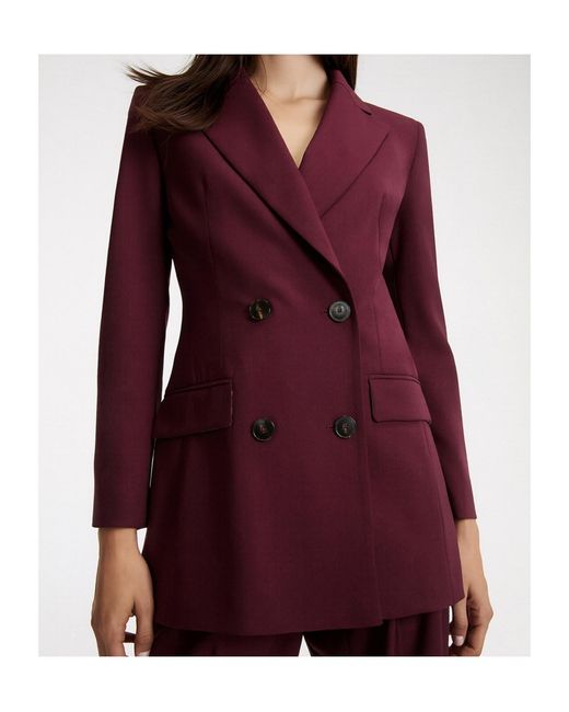 Marella Purple Double-Breasted Blazer