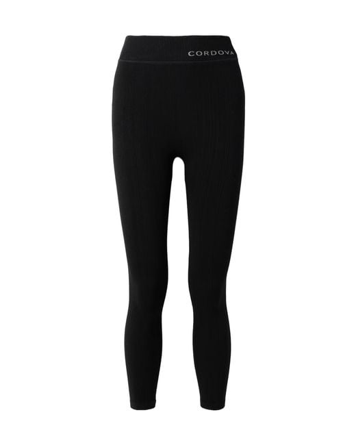CORDOVA Black Sol Ribbed-Knit Leggings