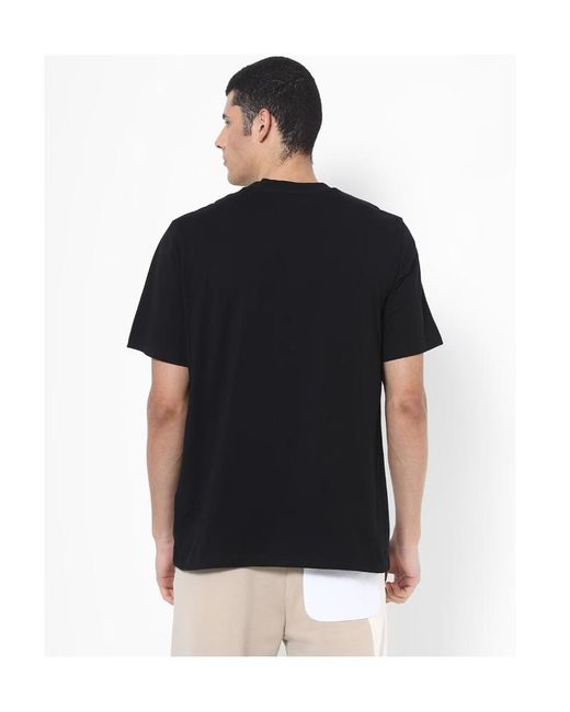 MSGM Black Logo Short-Sleeved T-Shirt for men