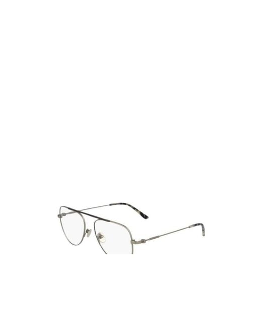 Calvin Klein White Ck 19152 Aviator-Frame Glasses for men