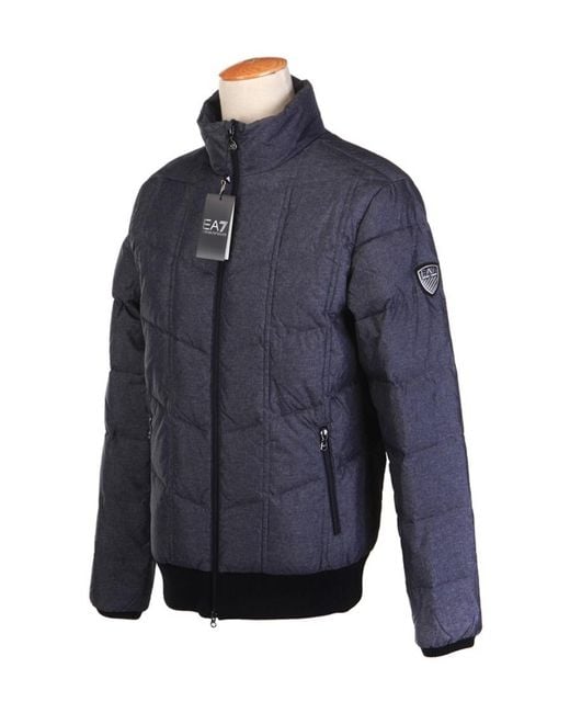 EA7 Blue Logo Down Jacket for men