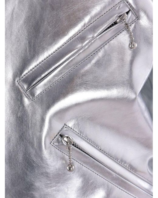 Junya Watanabe White Zipper Leather Jacket