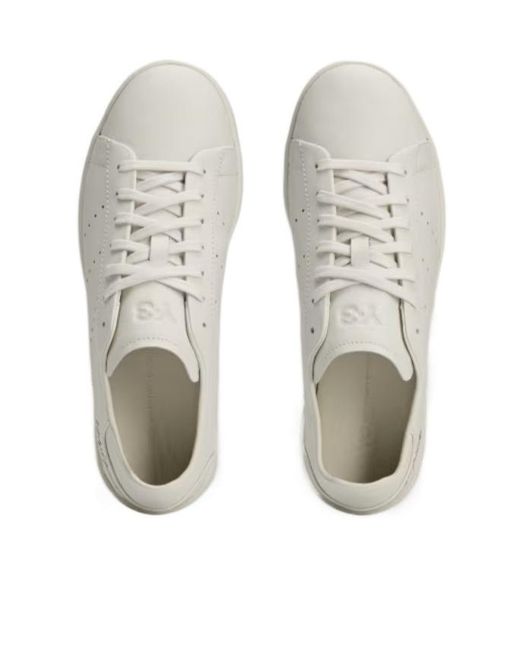 Y-3 White Lace-Up Sneakers for men
