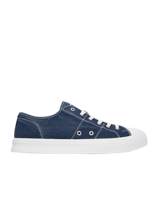Polo Ralph Lauren Blue Contrast-Stitched Low-Top Sneakers for men