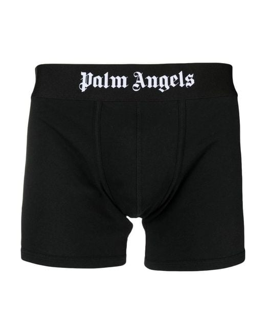 Palm Angels Black Logo-Waistband Boxers (Pack Of 3) for men
