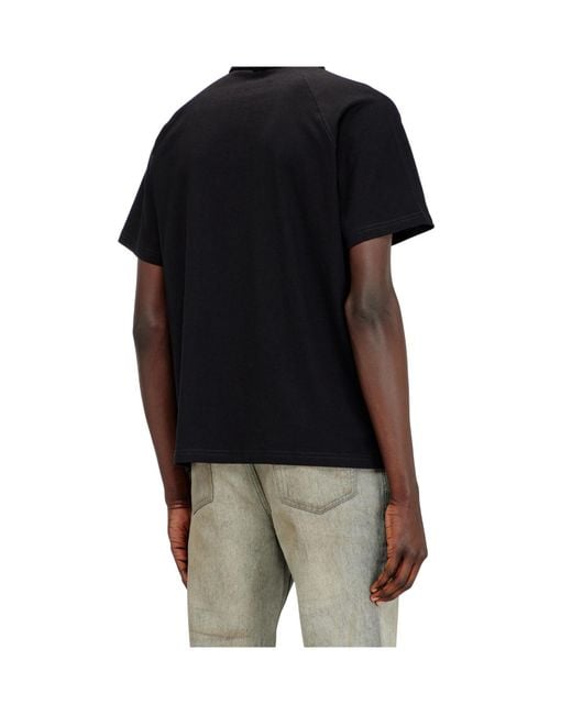 DIESEL Black T-Kauko Crewneck T-Shirt for men