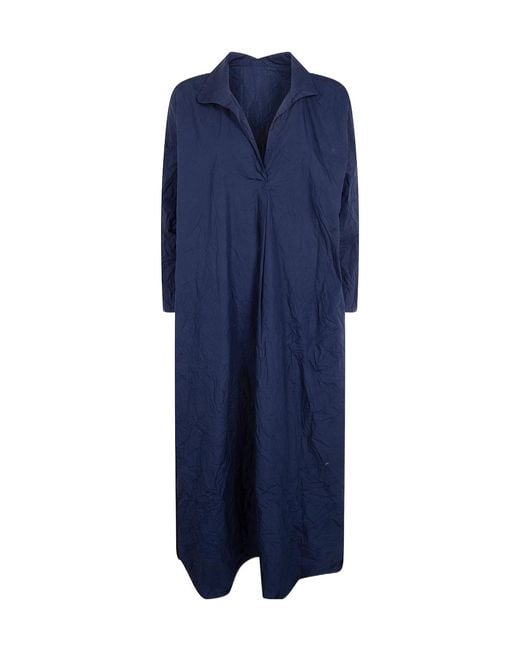 Daniela Gregis Blue Spicchi Midi Dress