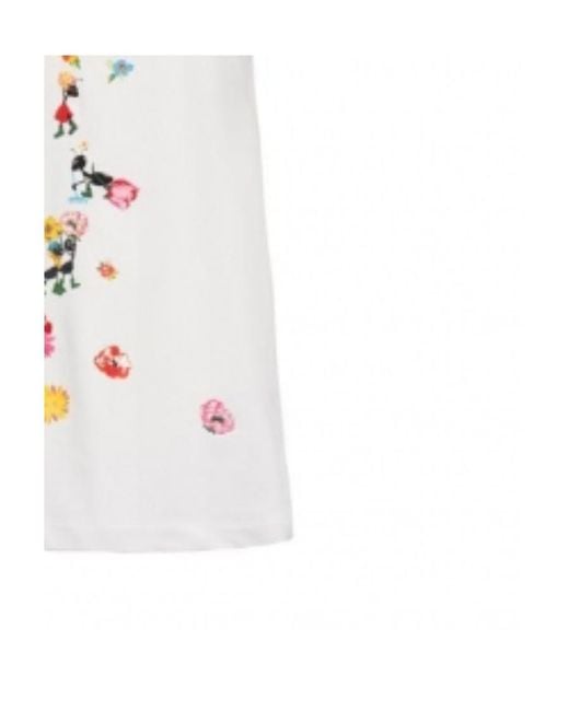 Moschino White Floral Dress