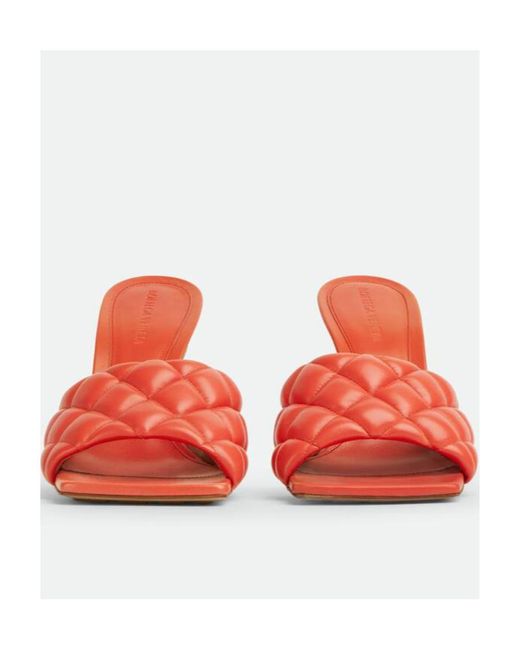 Bottega Veneta Red Padded Open Toe Sandals