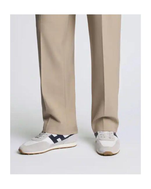 Hogan White Athletic Lace-Up Sneakers for men