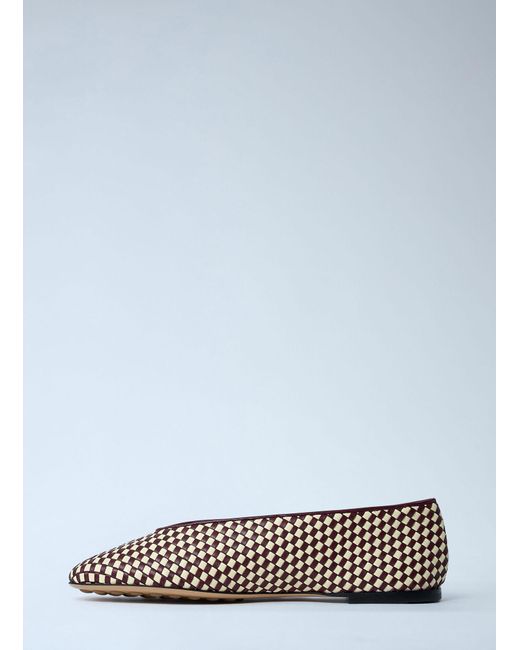 Bottega Veneta White Rosa Ballet Shoes