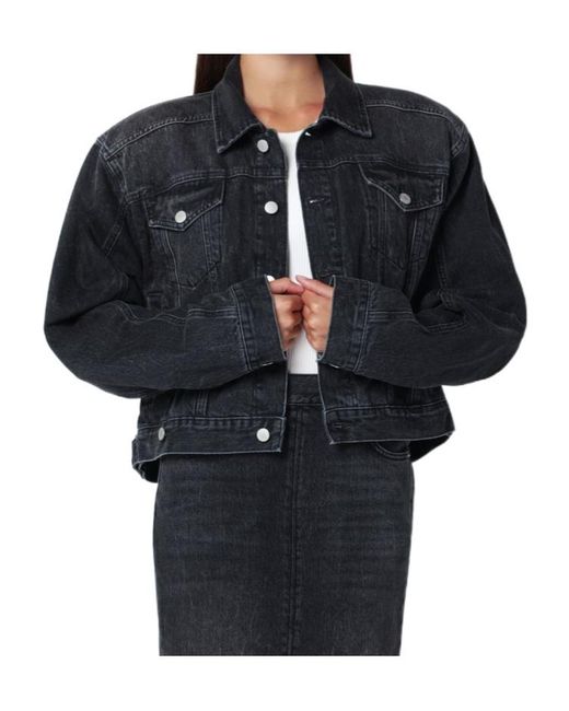 Haikure Black Cropped Denim Jacket