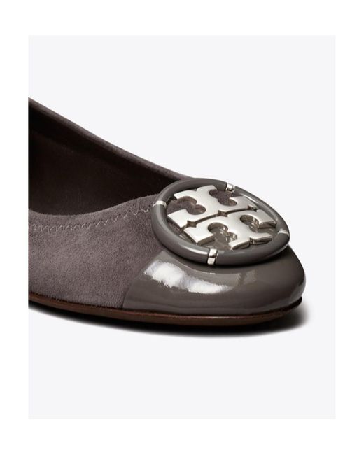 Tory Burch Brown 10Mm Logo-Plaque Ballerina Shoes