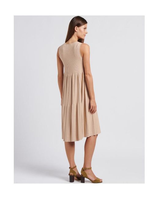 Weekend by Maxmara Natural Round-Necked Horn Dress