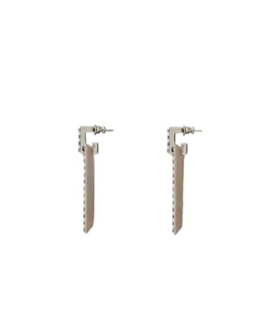 Roger Vivier White Trompette Earrings