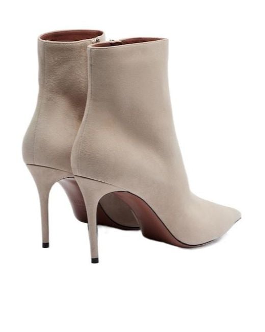 Paris Texas Natural Suede Ankle Boots