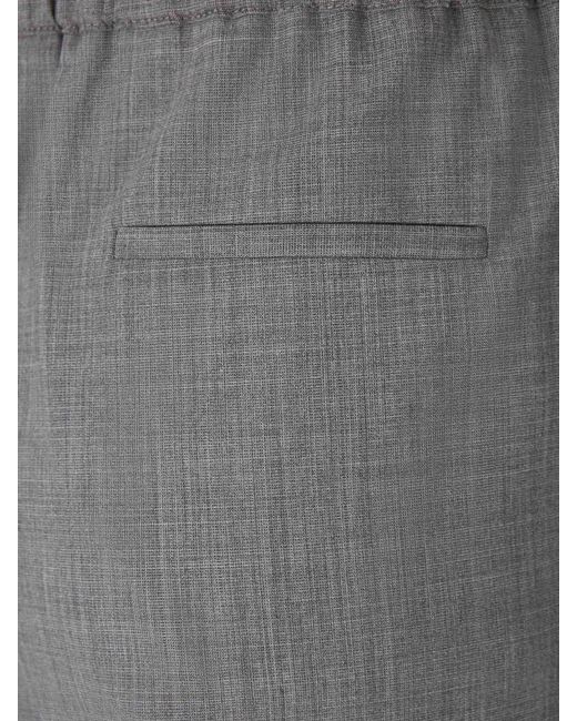 Fabiana Filippi Gray Elasticated Wasitband Straight-Leg Trousers