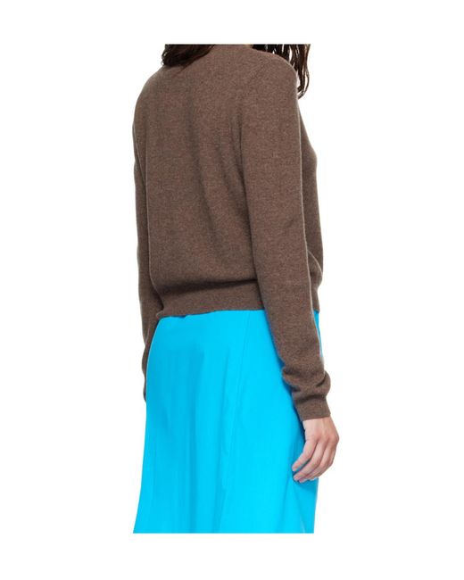 Lisa Yang Brown Karia Button-Fastening Cardigan
