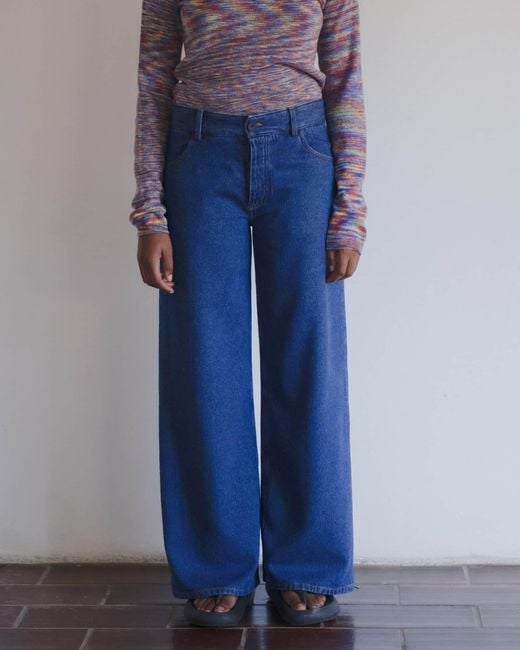Baserange Blue Wide-Leg Jeans