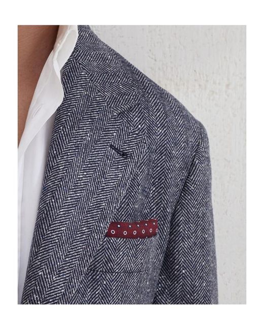 Brunello Cucinelli Blue Single-Breasted Blazer for men