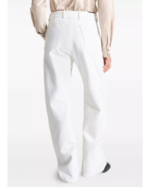 Lemaire White Buckle Jeans