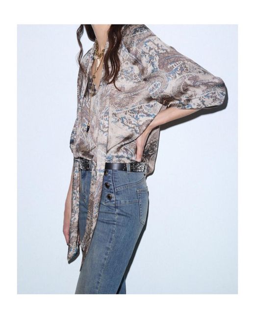 Liu Jo Blue Faded Flared Jeans