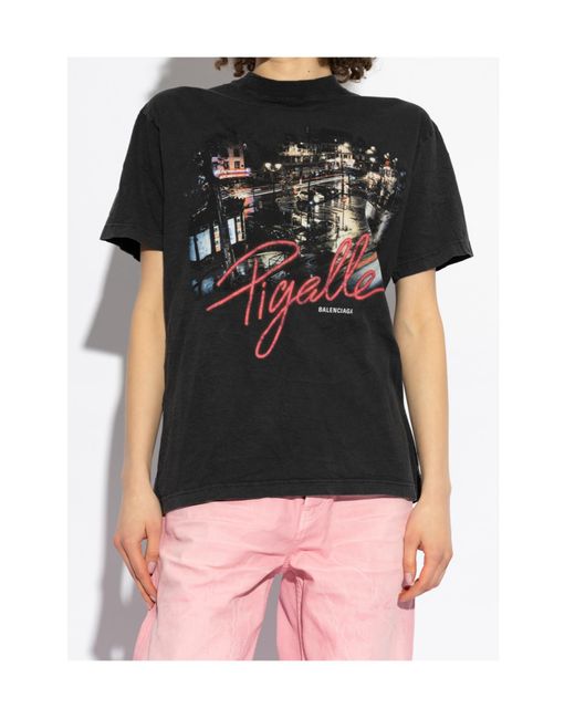 Balenciaga Black T-Shirt With Print