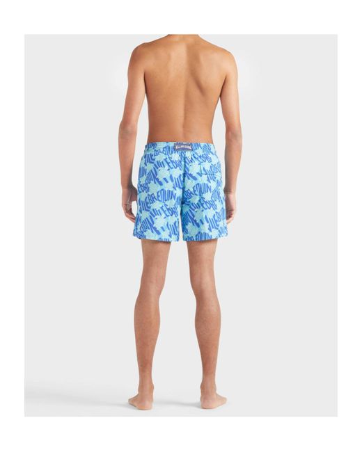Vilebrequin Blue Ronde Des Tortues Swim Shorts for men