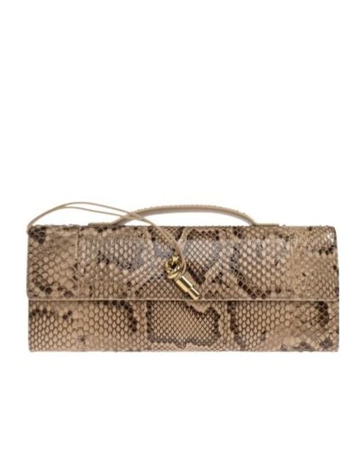 Bottega Veneta Brown Andiamo Clutch