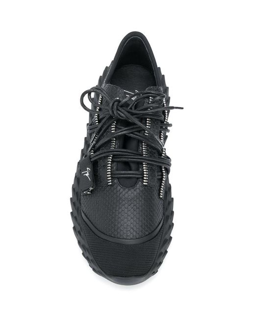 Giuseppe Zanotti Black Low-Cut Casual Sneakers for men