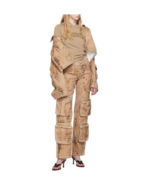 Blumarine Natural Camouflage Pattern Denim Coat
