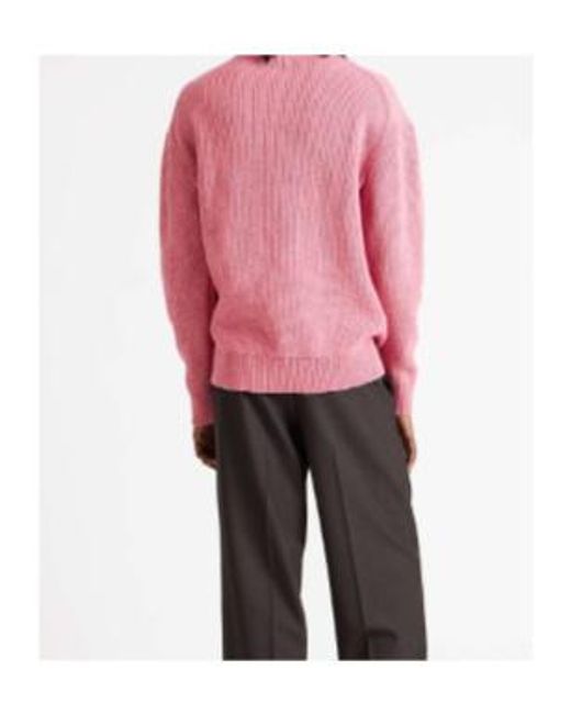 J.W. Anderson Pink Jw Anderson Half-Zip High Neck Knitted Sweater for men