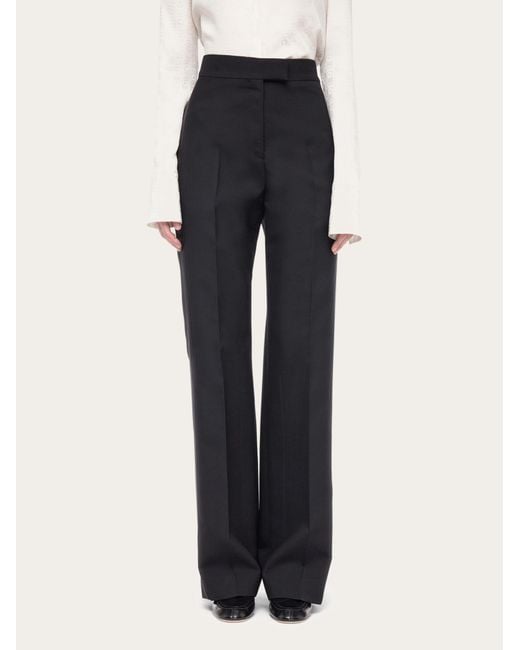 Ferragamo Black Ferragamo High Waist Tailored Trousers