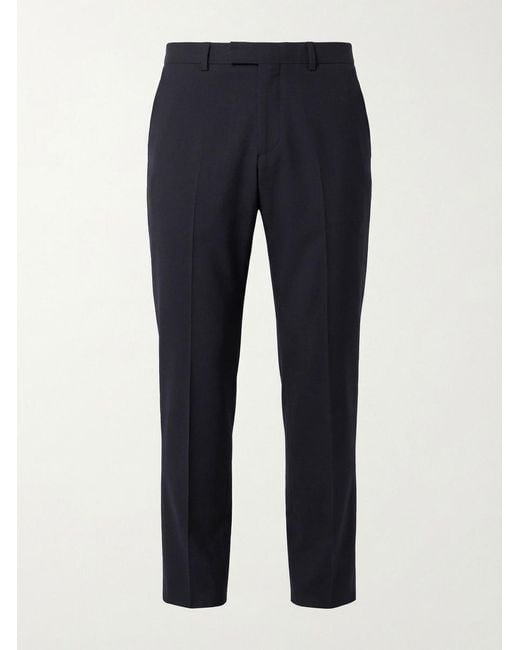 Gucci Blue Embroidery Gabardine Pants for men