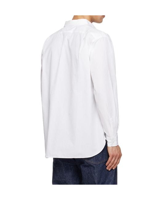 Nanamica White Cotton Blend Poplin Shirt for men